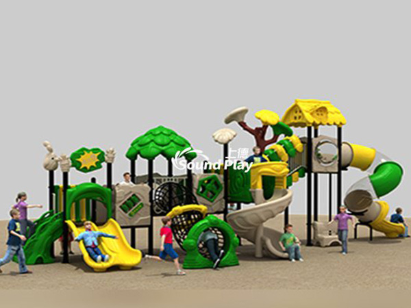 Sound Aire de jeux pour enfants, grand toboggan, thème jungle, SP1809301